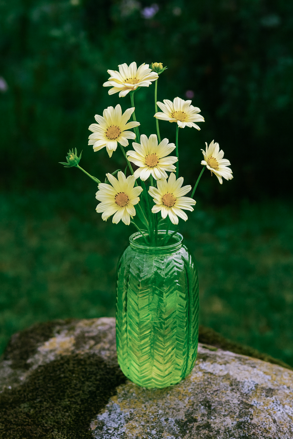 Jarrón redondo verde